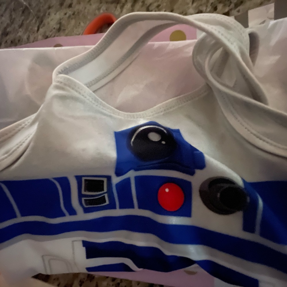 2 Pc Star Wars R2D2 GIRLS Swimsuit Preowned Sz 7/8